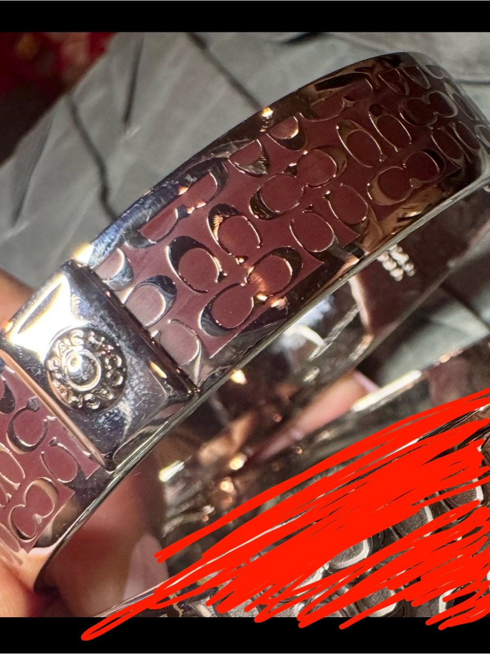Authentic Coach Signature Bangle - Picture 6 of 8
